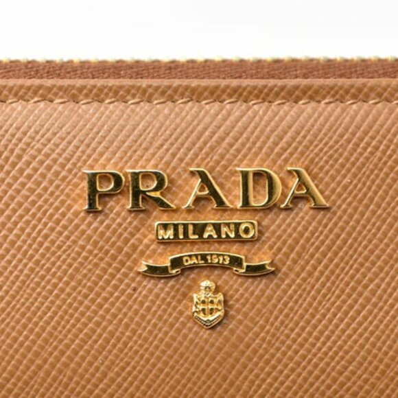 PRADA Brown Leather Saffiano Wallet - Picture 3 of 10